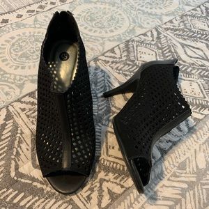 NEW peep toe bootie with cutouts